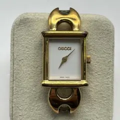 美品 電池交換済】 GUCCI 腕時計 4000L 18K GOLD スクエア - メルカリ