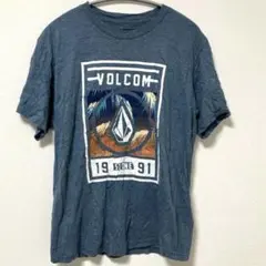 美品 ボルコム S グラフィックプリント Tシャツ 半袖 ブルー プリント 春夏のサムネイル