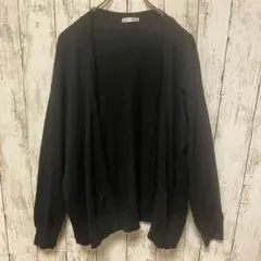 【CINEMA CLUB】ラップカーディガン　LLサイズ　ブラック