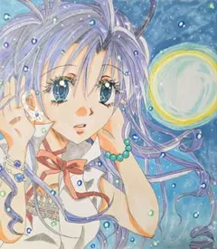ね*む様 オリジナル手描きイラスト 色紙 アナログ - メルカリ