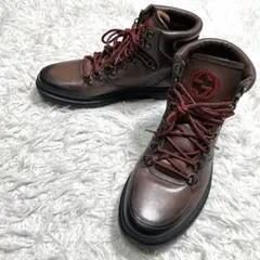 未使用　GUCCI インターロッキング　ハイカットレザースニーカーブラウン　26