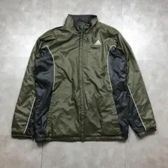 AA521 アディダス CLIMAPROOF ジップブルゾン L カーキ 裏起毛