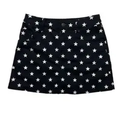 JACKBUNNY コットン スカート ブラック 星 柄 スター