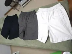 最終お値下げ　UNIQLOU　イージーワイドフィットショートパンツ　3点セット