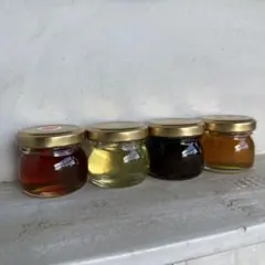 国産蜂蜜　令和6.7年採蜜　あかしあ・りんご・栗・蕎麦4種各35g 味比べ非加熱