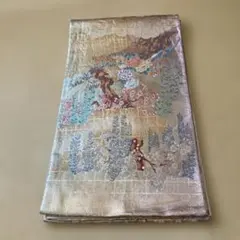 金色地 花柄 袋帯