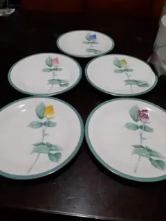 コ*コ様 香蘭社　薔薇柄　お皿５枚セット