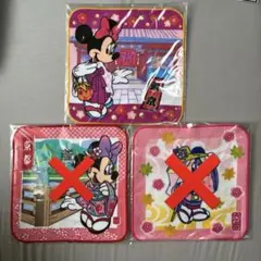 ミニーマウス　ご当地プチタオル　京都・東京