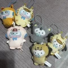 サンリオどうぶつ着ぐるみマスコット6点まとめ売り　ポチャッコ　ハンギョドン