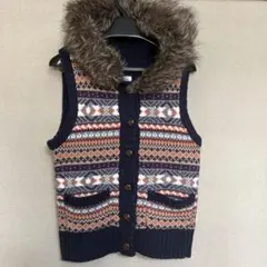 フード付きベスト