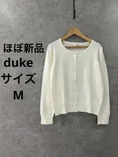 duke デューク/M/アイボリー ボタン付き長袖カーディガンのサムネイル