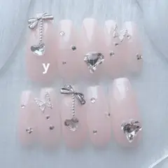 現品 ワンホン ちゅるん 韓国 イニシャル 推しネイル 量産型 ラメグラ