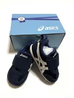【美品】asics アイダホBABY すくすく シューズネイビー 13.5cm