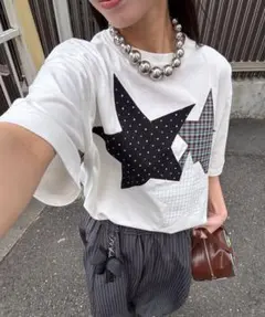 CIAOPANIC スターパッチワークTシャツ