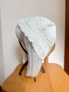 ハンドメイド バケットハット オフホワイト ゆったり