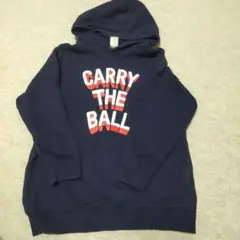 ネイビー フード付きトレーナーユニクロ130