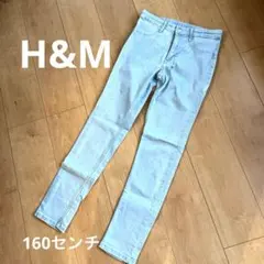 H&M スキニーフィット デニムパンツ ライトブルー 152cmのサムネイル