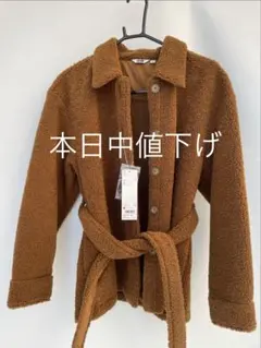 [新品]ユニクロ　U ブラウンボアジャケット M定価4990円