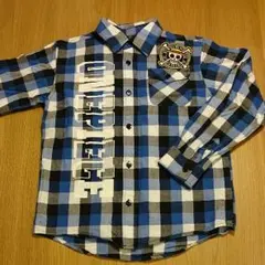 【美品】ワンピース チェック 長袖シャツ  サイズ150㎝