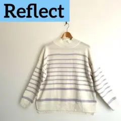 リフレクト　白　パープル　ニット　きれいめ　大人可愛い