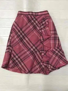 特価！BeBe(べべ) ウール　チェックスカート　ピンク　120