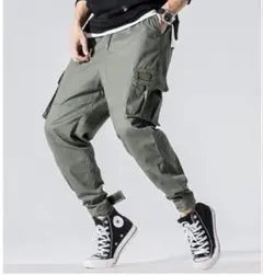 カーキ 2XL カーゴパンツ