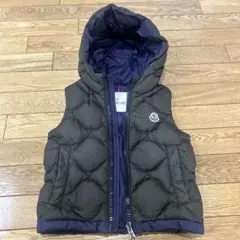 MONCLER モンクレール　フード付きダウンベスト ブラックキッズ　115cm
