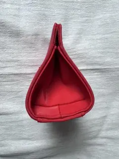 Diorレッド 合成皮革 ポーチ 三角形