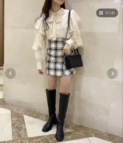 one after another NICECLAUPアイボリー ブラウス