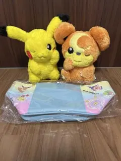【新品】ポケモン　ほっこりいやされぬいぐるみ全2種　バニティポーチ　3点セット