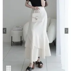 GRL ティアードフリルアシンメトリーマーメイドスカート[gc300]