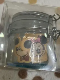 非売品　Disney ミッキー・ミニー キャニスター入りフレークシール