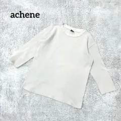achene エイキーン メンズTシャツ アイボリー カジュアル シンプル 春