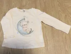 クマのイラスト 長袖カットソー 100cm