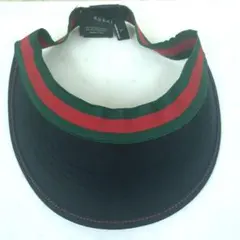 グッチ サンバイザー シェリーライン 黒 L 帽子 ゴルフ キャップ ブラック