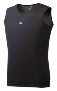 黒　160cm Mizuno ブレスサーモ　重ね着用アンダーシャツ 暖D