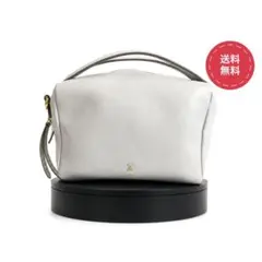 人気 SAZABY サザビー 2WAY レザー ハンドバッグ ショルダー グレーのサムネイル