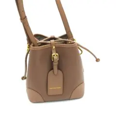 グレージュ スプリットレザーショルダーバッグ