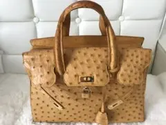 STILE EMME GI ERRE オーストリッチ　ハンドバッグ/イタリー Stile Emme Gi Erre ダチョウ革 オーストリッチ ハンドバッグ - メルカリ