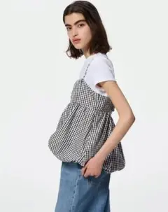 バブルヘムキャミソール ブラック