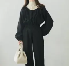 NEUNA　サロペット　ワンピース　ブラック　sizeSのサムネイル