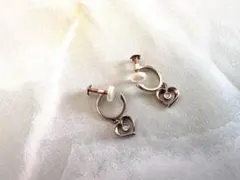 【美品】スタージュエリー ハート イヤリング ピンクゴールド K10 ダイヤのサムネイル