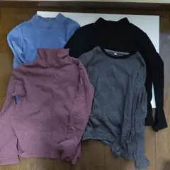 キッズ長袖Tシャツ・タートルネックセット 140cm