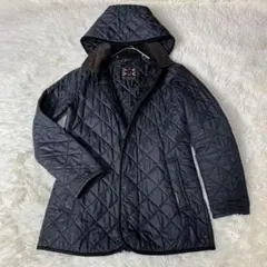 ラベンハム ウール キルティング ジャケット コート 黒 サイズ34