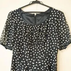 ★美品 BRIGITTE 水玉ワンピース半袖ひざ丈のサムネイル