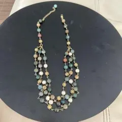 天然石 3連ネックレス 多色、PAT. P刻印あり