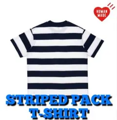 HUMAN MADE STRIPED PACK T-SHIRT NAVY