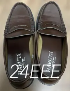 HARUTA　茶メンズローファー24cmEEEブラウン