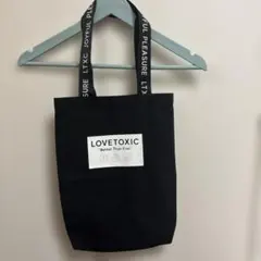 LOVETOXIC ロゴテープ トートバッグ ブラック
