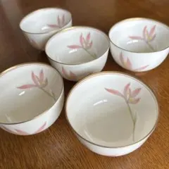 香蘭社 KORAN CHINA 湯呑み 5客セット 花柄